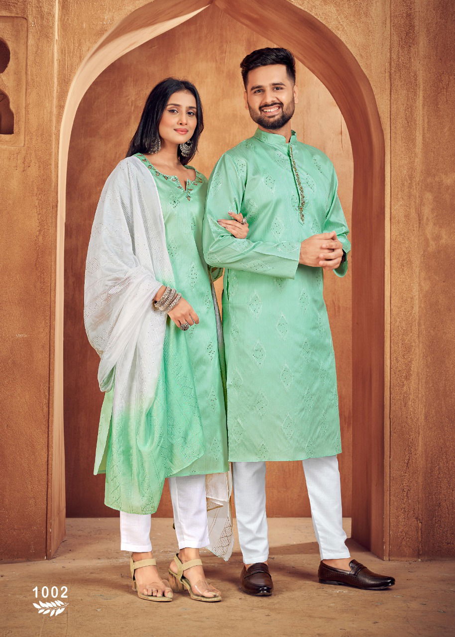 Royal Couple 11 Heavy Jacquard Silk Fancy Festive Wear Designer Couple Collection